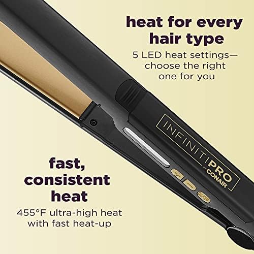 INFINITIPRO BY CONAIR Ultra-High Heat Tourmaline Ceramic 1-inch Flat Iron - Image 3