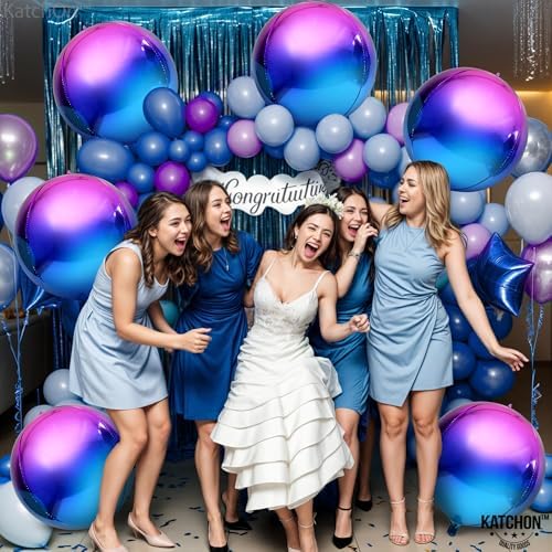 KatchOn Galaxy Balloons - 22 Inch, Pack of 6, Metallic Purple Balloons - Image 5