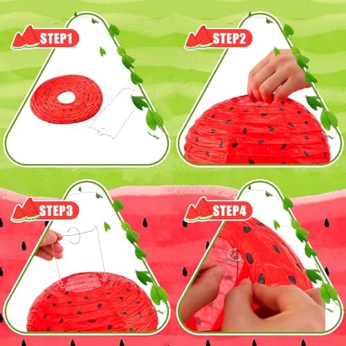 Panelee 12 Pcs Watermelon Party Decorations Summer Party Decorations 8 Inch - Image 3