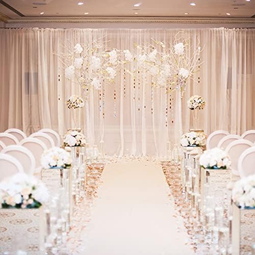 White Carpet Runner for Wedding Party Aisle with Tape - Image 6