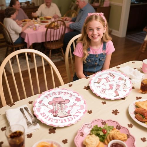 Xynic 363pcs Boots and Bows Party Decorations Tableware Set, 50 Serves - Image 5