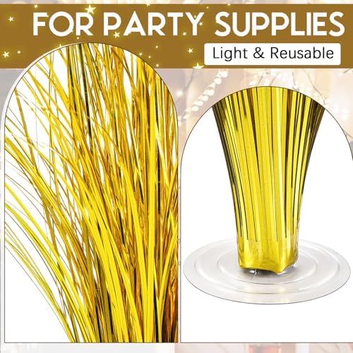 Colingmill 4 Pcs Plastic Metallic Spray Table Centerpieces, Gold - Image 3