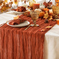 6 Pack Terracotta Cheesecloth Table Runner 120 Inch Boho Wedding Decor by Fixwal