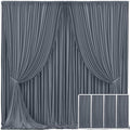 4 Panels Charcoal Backdrop Curtain for Parties Wedding Wrinkle Free Silver Grey Photo Curtains Backdrop Drapes Fabric Decoration for Birthday Party Baby Shower 20ft(W) x 10ft(H) by Tao-GePartyDecorations