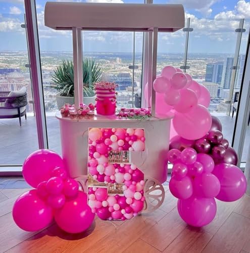 Pink Balloons Metallic Pink Balloon, 50Pcs 12Inch Hot Pink Chrome Pink Latex Balloons Light Pink Balloon and Dark Magenta Pink Balloons for Birthday,Baby Shower,Princess Theme Party Decorations - Image 3