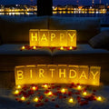 Homemory Happy Birthday Light Up Letters, Luminary Bags with 24 Tea Lights by Homemory