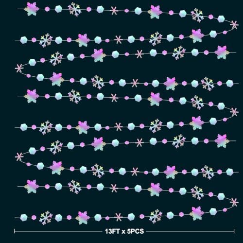 Winter Wonderland Snowflake Garland Decorations for Frozen Party Decor - Image 4