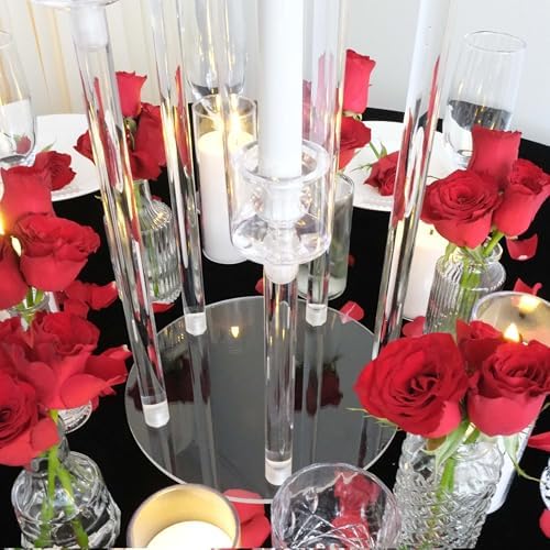 35inch 10pcs Acrylic Candelabra Centerpieces for Tables 5 Arms Wedding centerpieces for Decorations - Image 6