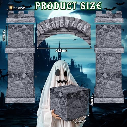 Bucherry 15 Pcs Halloween Cemetery Graveyard Decor Trunk or Treat Kit - Image 2