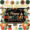 Vlipoeasn Vintage Colorful Birthday Party Decorations Kit with Backdrop by Vlipoeasn