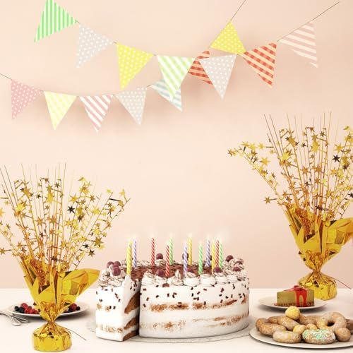 24 Pack Gold Metallic Foil Spray Centerpiece Star Table Decoration Burst Table Centerpieces for Birthday New Year Wedding Anniversary Graduation Party Supply (Gold) - Image 7