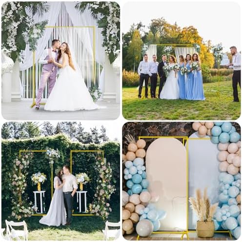 Wedding Arch, 6.6FTx 3.3FT Square Backdrop Stand for Ceremony 2 Pack - Image 5