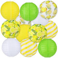Panelee 12 Pcs Summer Lemon Party Decorations Paper Lanterns Round Hanging Lemon Paper Lanterns for Summer Fruit Party Decorations Supplies Indoor Outdoor by Panelee