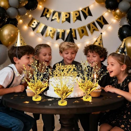 4 Pack Metallic Foil Spray Centerpiece Stars for Wedding, Birthday, Anniversary, Christmas Table Decor, Holiday Festival Baby Shower Graduation Mantle Party Decorations (Gold) - Image 6