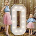 4FT Light Up Marquee Number 0- Large Foam Board Mosaic Kit by Teebloom