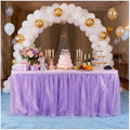 THARAHT Tulle Table Skirt 9FT 270CM Long for Rectangle Tables Round Tables Ruffle Desk Skirt for Princess Girls Birthday Party Cake Dessert Decorations Table Skirt by THARAHT