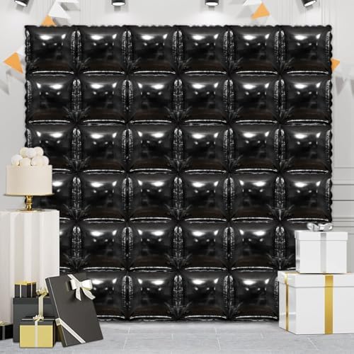 36 Piece XL Black and gold Double Sided Square Balloon Screen Tunnel Arch Kit Mylar Square Balloons For Baby Shower Graduation Prom Birthday Party Decorations by YiYou