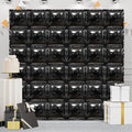 36 Piece XL Black and gold Double Sided Square Balloon Screen Tunnel Arch Kit Mylar Square Balloons For Baby Shower Graduation Prom Birthday Party Decorations by YiYou