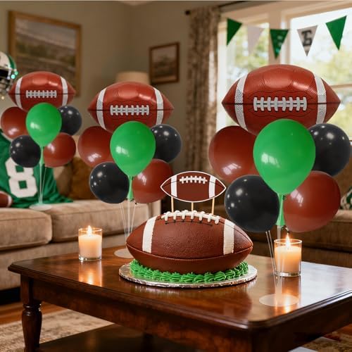 Football Party Decorations,4 Set Green Brown Black Balloon Stand - Image 6