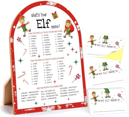 Christmas Party Decorations, What's Your Elf Name Game by Unknown