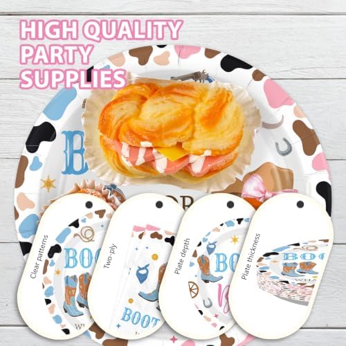 96Pcs Boots or Bows Gender Reveal Party Supplies - Image 6
