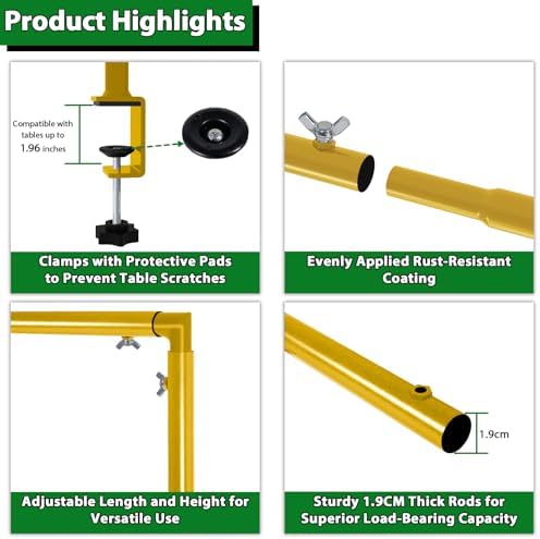 Over The Table Rod Stand with Clamps, Adjustable Metal Table Arch Stand - Image 5