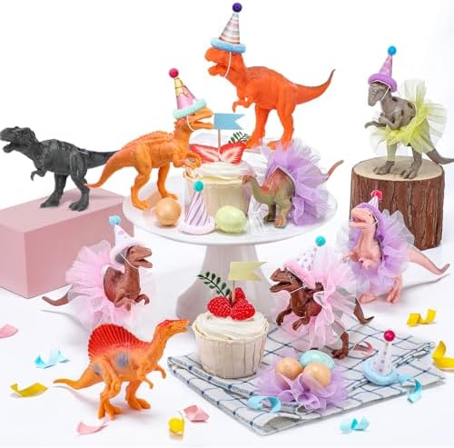 Weysat 27 Pcs Dinosaur Cake Toppers Birthday Decorations Animal Theme Set by Weysat
