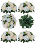 Flower Balls Wedding Flower Centerpieces: 6 Pcs Fake Roses with Base Table by Blosmon