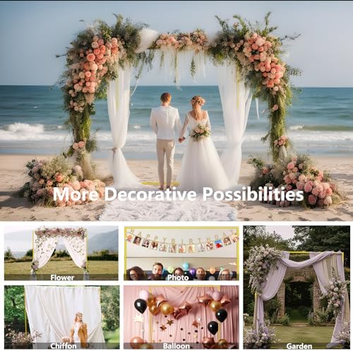 Wedding Arch, 6.6FTx 3.3FT Square Backdrop Stand for Ceremony 2 Pack - Image 7