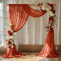 Pack of 2 Wedding Arch Drape Panel Fabric 30" x 50ft - Terracotta by MDS