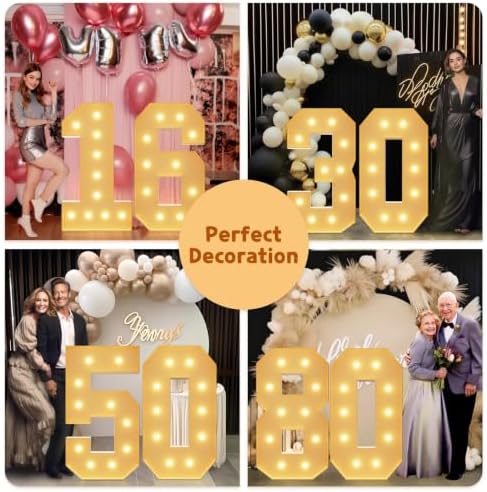 imprsv 70 Marquee Numbers, 4FT Light Up Numbers for 70th Birthday Decor - Image 6