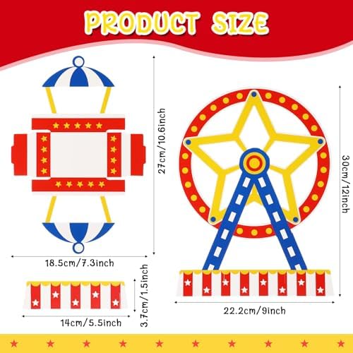 Epakh 3 Set Carnival Ferris Wheel Centerpiece Party Decor, Circus - Image 2