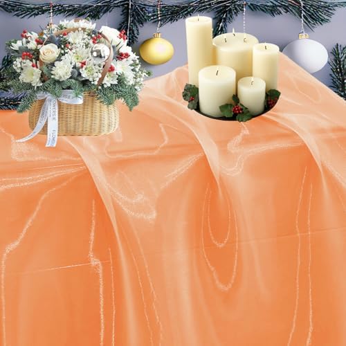 100 Yard Organza Fabric 44" Wide for Wedding Event Décor - Peach by MDS