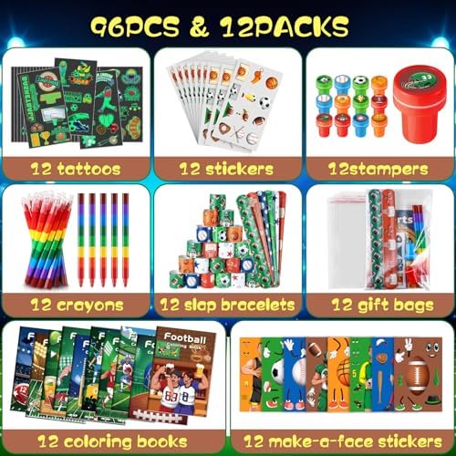 BenLouis 96Pcs Sports Coloring Set for Kids Party Favors - Image 2