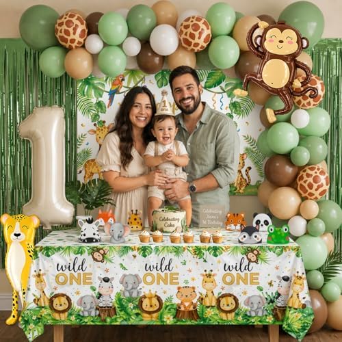 150Pcs Safari Birthday Decorations for Boys, Wild One Party Kit - Image 6