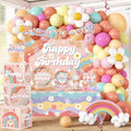 292Pcs Groovy Birthday Decorations, All-in-One Decor Set for 25 Guests by cocomigoPartyHome