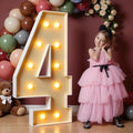 imprsv 4FT Marquee Numbers, Large Light Up Numbers 4 for 4th Birthday Decor by Letsmakeitimpressive