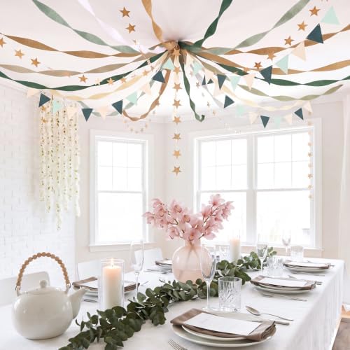 Frienda 14 Pcs Green Gold Party Decorations Set for Fancy Birthday Party - Image 7