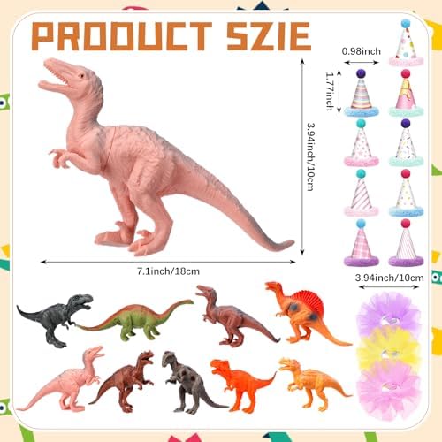 Weysat 27 Pcs Dinosaur Cake Toppers Birthday Decorations Animal Theme Set - Image 2