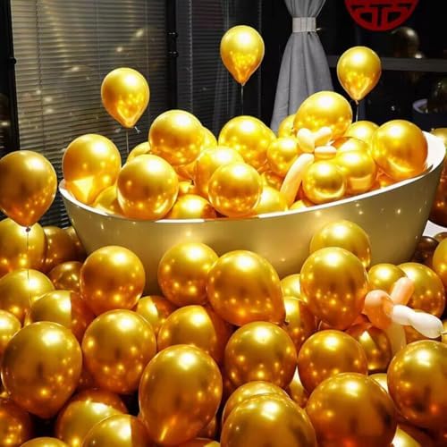 400 Pack Gold Balloons 5 Inch Metallic Chrome Gold Latex Small Balloon for Birthday Wedding Bridal Baby Shower Supplies Graduation Party Decorations - Image 3