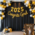 Black Backdrop Curtain for Parties Wrinkle Free Black Photo Curtains Backdrop Drapes Fabric Decoration for Birthday Party Wedding 5ft x 7ft,2 Panels by Tao-GePartyDecorations