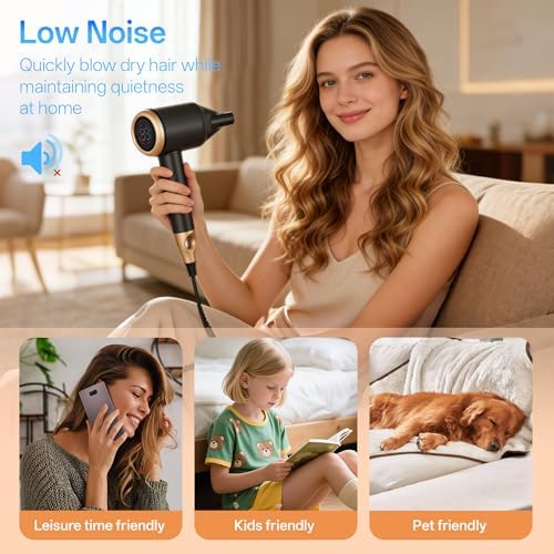 VAGARY Ionic Blow Dryer with Concentrator for Smooth Frizz-Free Hair - Image 6
