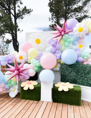 Daisy Balloon Arch Garland Kit, 131 Pcs Pastel Balloon Arch - Image 7