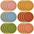 48 Pcs Bright Wildflower Color Paper Plates 9 Inch Scalloped by Tiangrid