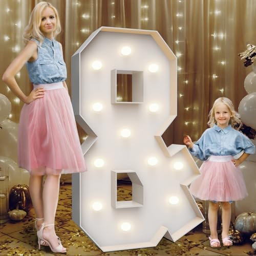 4FT Light Up Marquee Letter & - Large Foam Board Mosaic Kit by Teebloom
