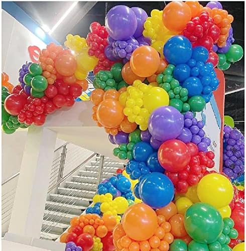 412pcs Rainbow Balloon Arch Kit Assorted Colors 18 12 10 5 Inch, Different Sizes Matte Latex Colorful Balloons for Baby Shower Birthday Wedding Party Decorations - Image 4
