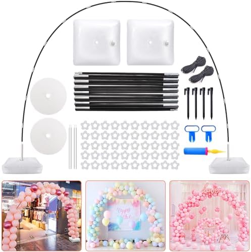Chamvis Balloon Arch Kit, 9FT Height & 10FT Width Adjustable Balloon Arch Stand Frame Garland Stand: Wedding Baby Shower Birthday Photo Backdrop by Chamvis