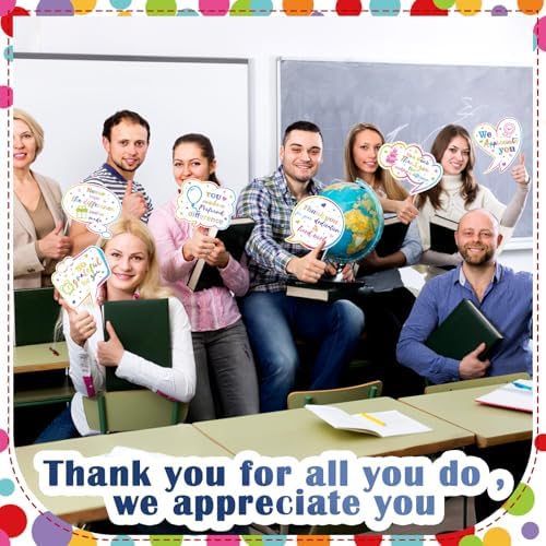 24pcs Customer Service Week Appreciation Decor Photo Prop, Colorful Glitter - Image 4