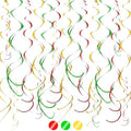 BEISHIDA 24Pcs Red Green Gold Hanging Swirls Birthday Christmas Decor by Beishida