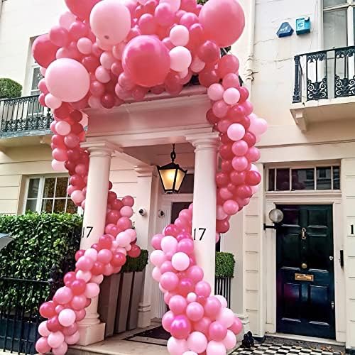 PartyWoo Mauve Dusty Balloons 50pcs Blush Pink Rose Latex Helium Balloons - Image 6
